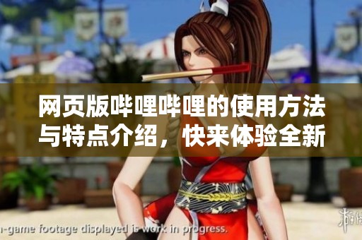 网页版哔哩哔哩的使用方法与特点介绍，快来体验全新功能吧！