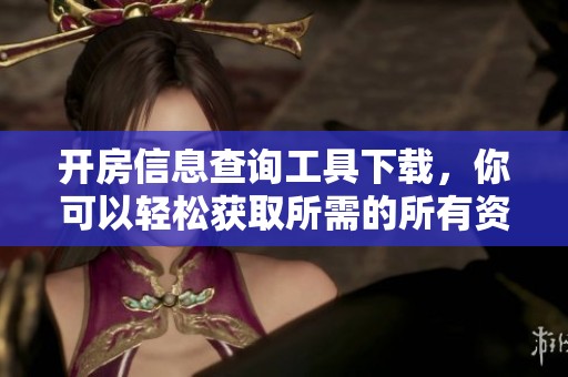 开房信息查询工具下载，你可以轻松获取所需的所有资料