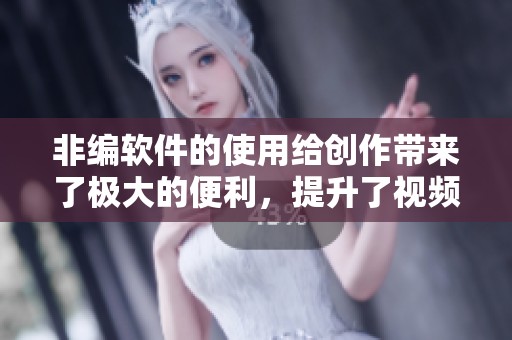 非编软件的使用给创作带来了极大的便利，提升了视频制作的效率与质量