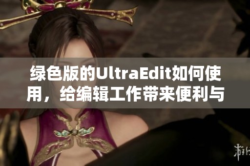 绿色版的UltraEdit如何使用，给编辑工作带来便利与高效