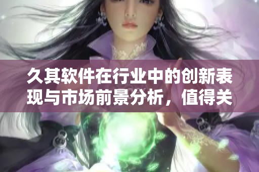 久其软件在行业中的创新表现与市场前景分析，值得关注与期待
