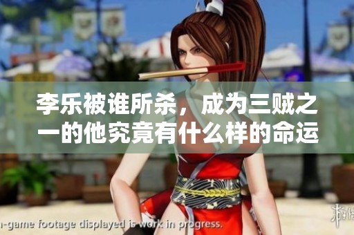 李乐被谁所杀，成为三贼之一的他究竟有什么样的命运