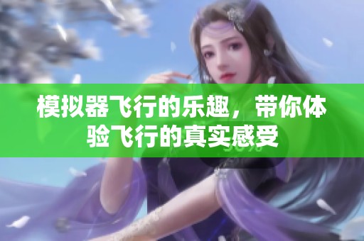 模拟器飞行的乐趣，带你体验飞行的真实感受