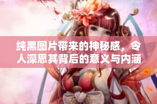 纯黑图片带来的神秘感，令人深思其背后的意义与内涵