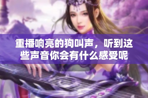 重播响亮的狗叫声，听到这些声音你会有什么感受呢