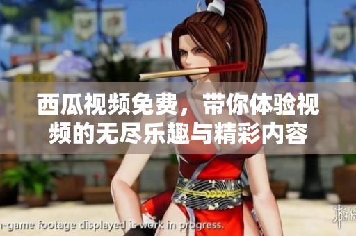 西瓜视频免费，带你体验视频的无尽乐趣与精彩内容