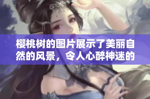 樱桃树的图片展示了美丽自然的风景，令人心醉神迷的樱桃花盛开。