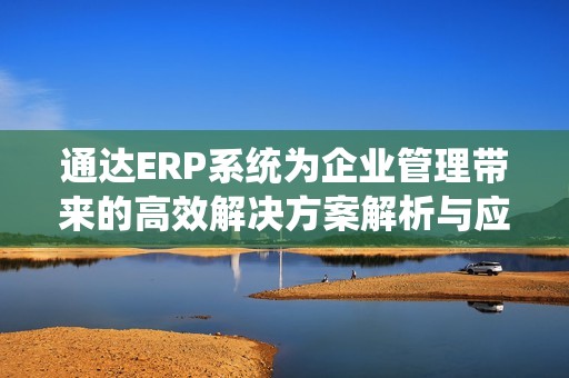 通达ERP系统为企业管理带来的高效解决方案解析与应用效果探讨