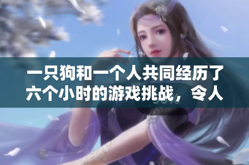 一只狗和一个人共同经历了六个小时的游戏挑战，令人难以置信的乐趣！