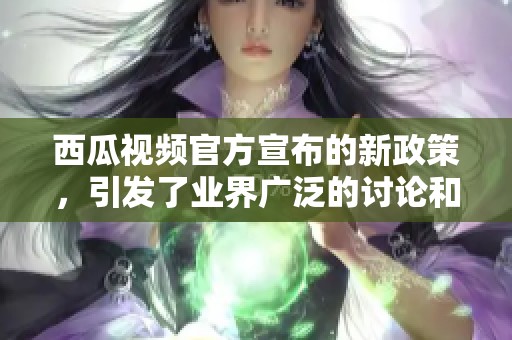 西瓜视频官方宣布的新政策，引发了业界广泛的讨论和关注