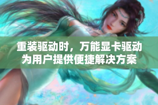 重装驱动时，万能显卡驱动为用户提供便捷解决方案