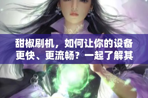 甜椒刷机，如何让你的设备更快、更流畅？一起了解其中的技巧和步骤吧！