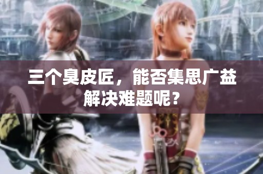 三个臭皮匠，能否集思广益解决难题呢？
