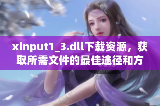 xinput1_3.dll下载资源，获取所需文件的最佳途径和方法