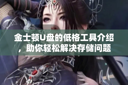 金士顿U盘的低格工具介绍，助你轻松解决存储问题
