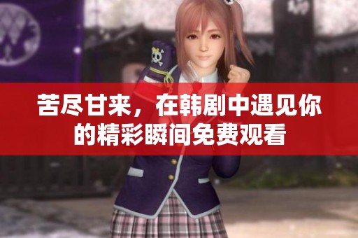 苦尽甘来，在韩剧中遇见你的精彩瞬间免费观看