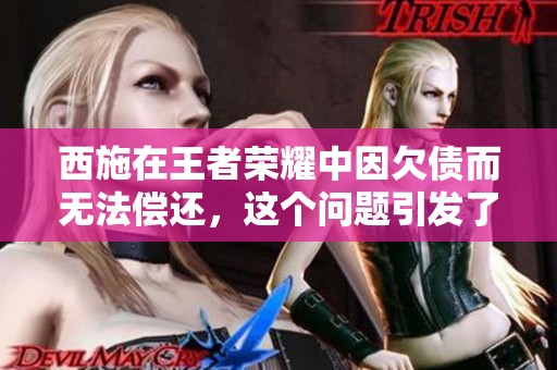 西施在王者荣耀中因欠债而无法偿还，这个问题引发了大家的关注
