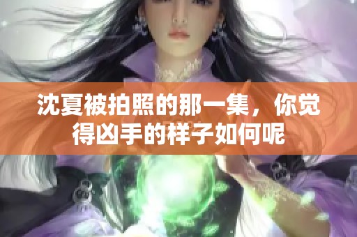 沈夏被拍照的那一集，你觉得凶手的样子如何呢