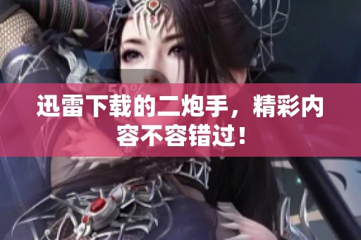 迅雷下载的二炮手，精彩内容不容错过！