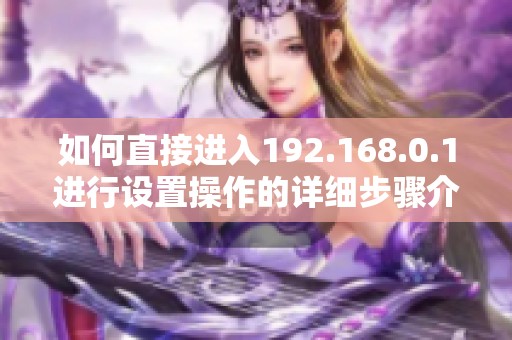 如何直接进入192.168.0.1进行设置操作的详细步骤介绍