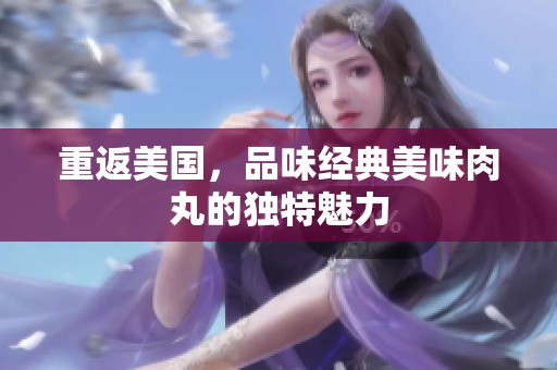 重返美国，品味经典美味肉丸的独特魅力
