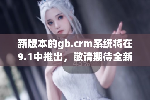 新版本的gb.crm系统将在9.1中推出，敬请期待全新功能的体验。