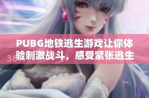 PUBG地铁逃生游戏让你体验刺激战斗，感受紧张逃生的乐趣与挑战