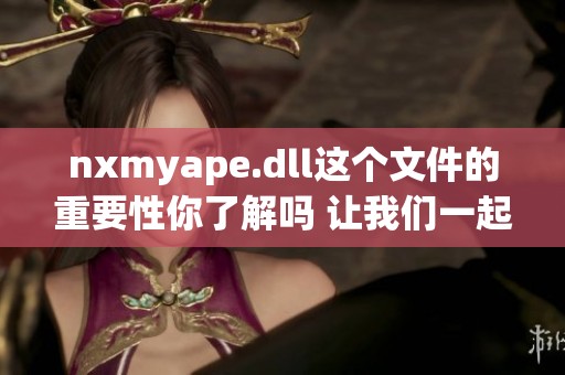 nxmyape.dll这个文件的重要性你了解吗 让我们一起探讨它的相关信息