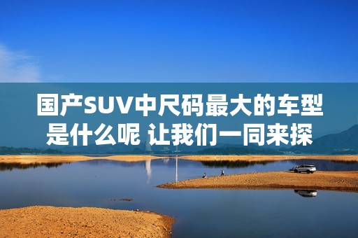 国产SUV中尺码最大的车型是什么呢 让我们一同来探索这款重磅车型