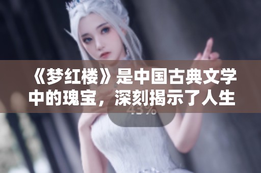 《梦红楼》是中国古典文学中的瑰宝，深刻揭示了人生的悲欢离合与社会的纷扰