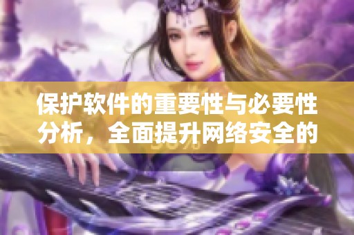 保护软件的重要性与必要性分析，全面提升网络安全的防护能力
