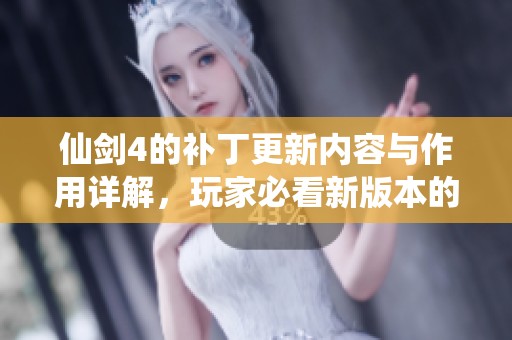 仙剑4的补丁更新内容与作用详解，玩家必看新版本的信息与优化指南