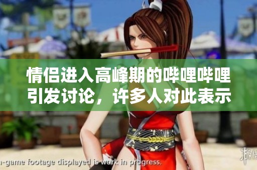 情侣进入高峰期的哔哩哔哩引发讨论，许多人对此表示关注