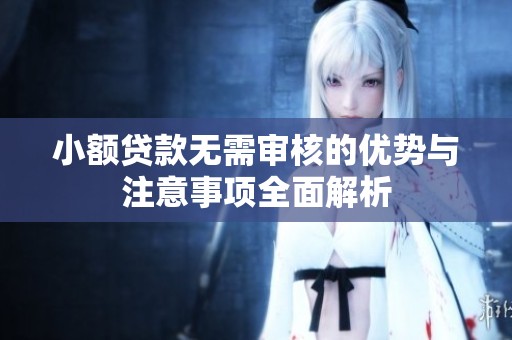 小额贷款无需审核的优势与注意事项全面解析