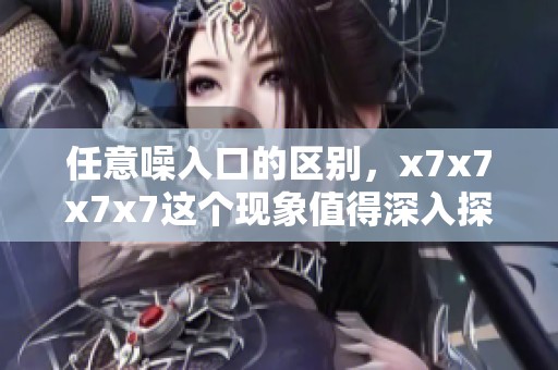 任意噪入口的区别，x7x7x7x7这个现象值得深入探讨