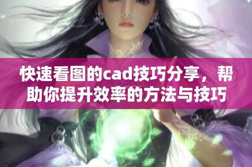 快速看图的cad技巧分享，帮助你提升效率的方法与技巧