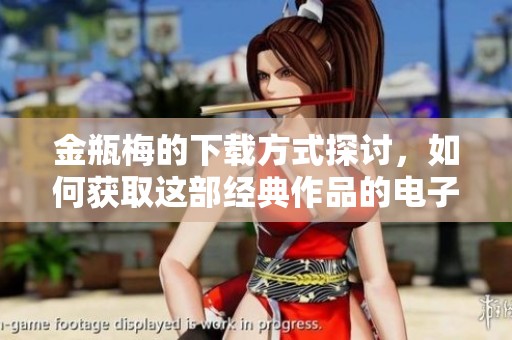 金瓶梅的下载方式探讨，如何获取这部经典作品的电子版本分享