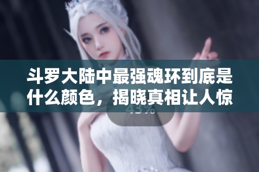 斗罗大陆中最强魂环到底是什么颜色,揭晓真相让人惊讶吗 斗罗大陆中最强魂环到底是什么颜色,揭晓真相让人惊讶吗