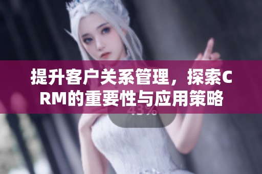 提升客户关系管理，探索CRM的重要性与应用策略