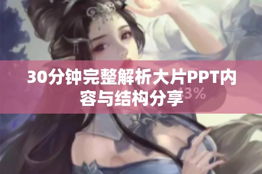 30分钟完整解析大片PPT内容与结构分享