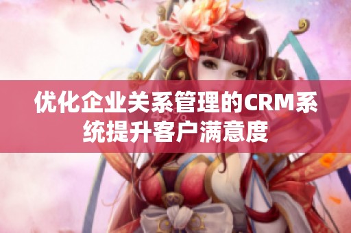 优化企业关系管理的CRM系统提升客户满意度