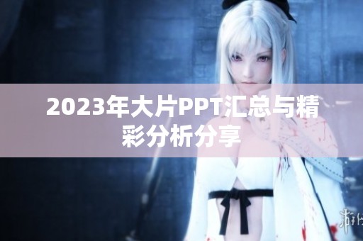 2023年大片PPT汇总与精彩分析分享
