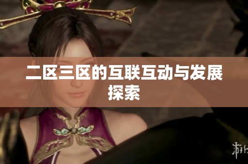 二区三区的互联互动与发展探索