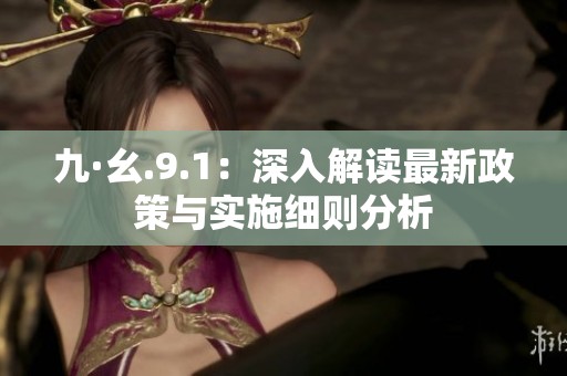 九·幺.9.1：深入解读最新政策与实施细则分析