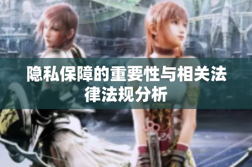 隐私保障的重要性与相关法律法规分析