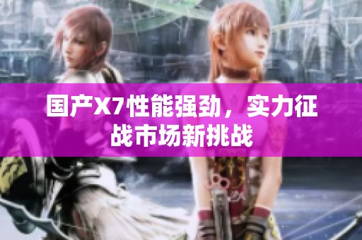 国产X7性能强劲，实力征战市场新挑战