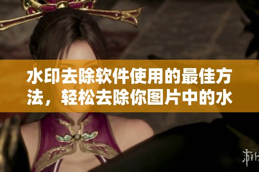 水印去除软件使用的最佳方法，轻松去除你图片中的水印效果