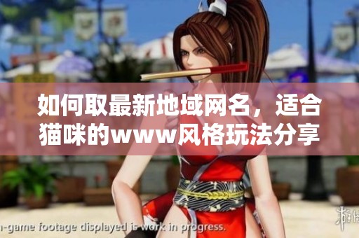 如何取最新地域网名，适合猫咪的www风格玩法分享