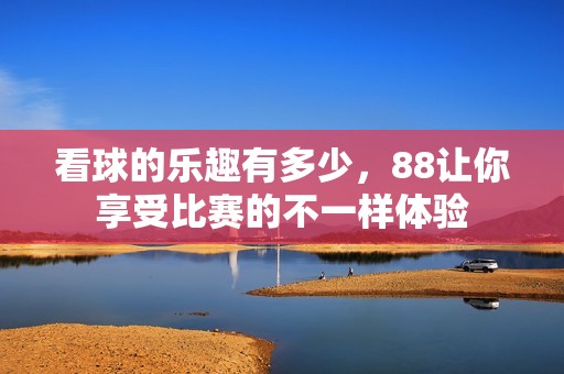 看球的乐趣有多少，88让你享受比赛的不一样体验