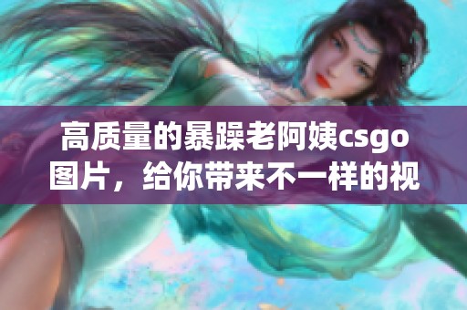 高质量的暴躁老阿姨csgo图片，给你带来不一样的视觉体验